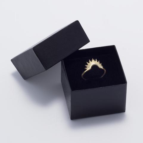 14 Karat Gold Plated Sterling Silver Sunburst Ring - Ameeru Goods