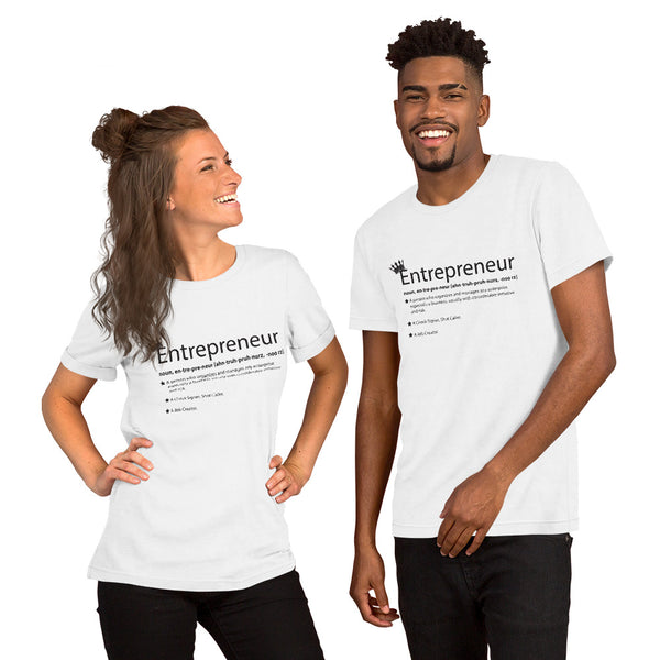Ameeru Premium Entrepreneur Style black text Short-Sleeve Unisex T-Shirt - Ameeru Goods
