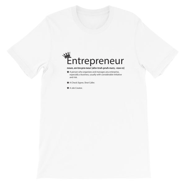 Ameeru Premium Entrepreneur Style black text Short-Sleeve Unisex T-Shirt - Ameeru Goods