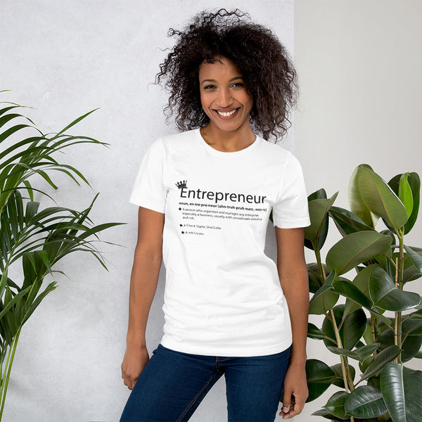 Ameeru Premium Entrepreneur Style black text Short-Sleeve Unisex T-Shirt - Ameeru Goods