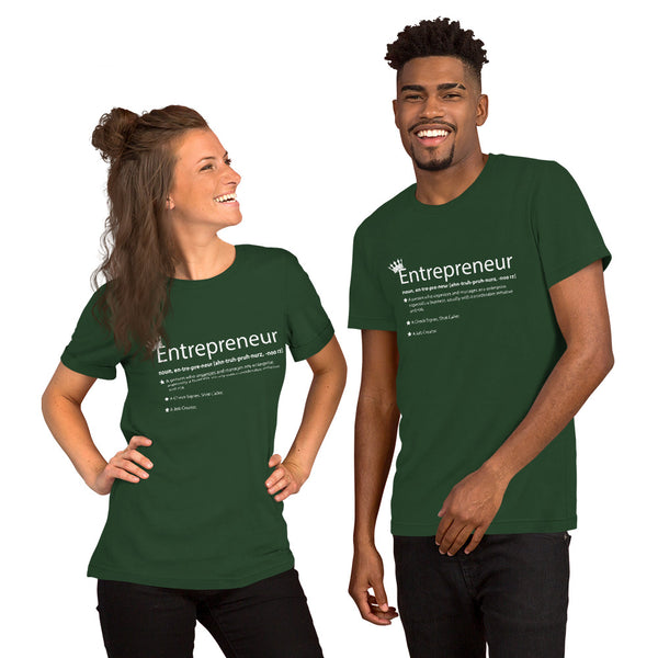 Ameeru Premium Entrepreneur Style white text Short-Sleeve Unisex T-Shirt - Ameeru Goods
