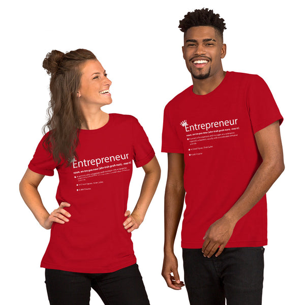 Ameeru Premium Entrepreneur Style white text Short-Sleeve Unisex T-Shirt - Ameeru Goods