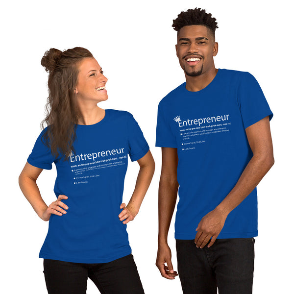 Ameeru Premium Entrepreneur Style white text Short-Sleeve Unisex T-Shirt - Ameeru Goods