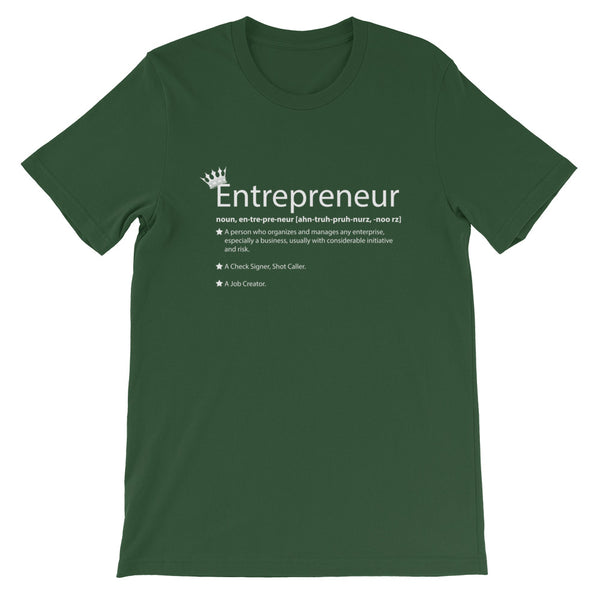 Ameeru Premium Entrepreneur Style white text Short-Sleeve Unisex T-Shirt - Ameeru Goods