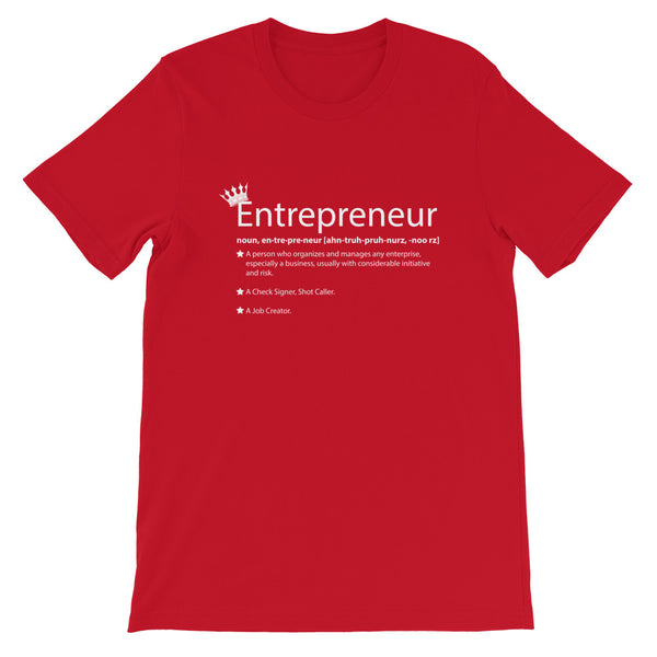 Ameeru Premium Entrepreneur Style white text Short-Sleeve Unisex T-Shirt - Ameeru Goods
