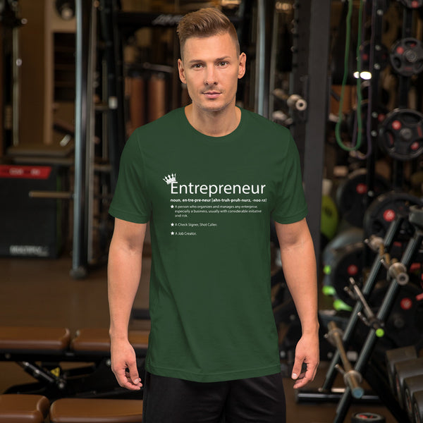 Ameeru Premium Entrepreneur Style white text Short-Sleeve Unisex T-Shirt - Ameeru Goods