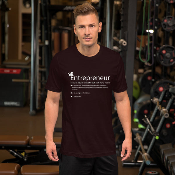Ameeru Premium Entrepreneur Style white text Short-Sleeve Unisex T-Shirt - Ameeru Goods