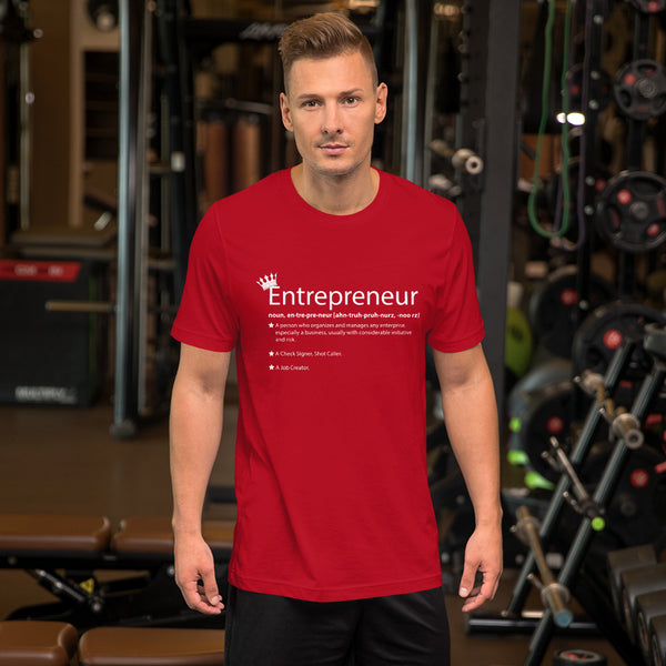 Ameeru Premium Entrepreneur Style white text Short-Sleeve Unisex T-Shirt - Ameeru Goods