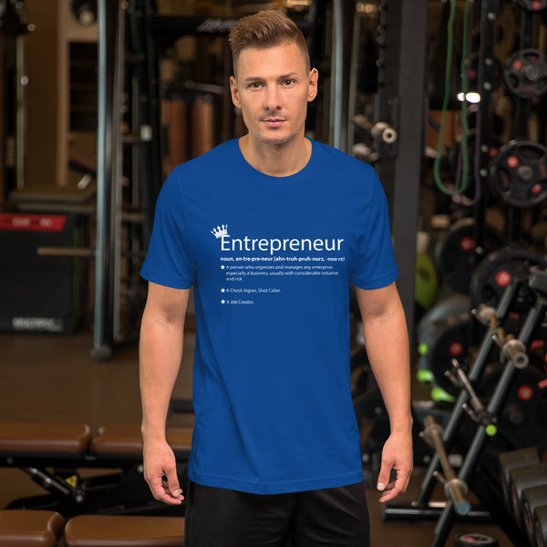 Ameeru Premium Entrepreneur Style white text Short-Sleeve Unisex T-Shirt - Ameeru Goods