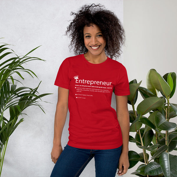 Ameeru Premium Entrepreneur Style white text Short-Sleeve Unisex T-Shirt - Ameeru Goods