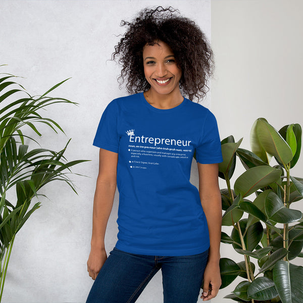 Ameeru Premium Entrepreneur Style white text Short-Sleeve Unisex T-Shirt - Ameeru Goods