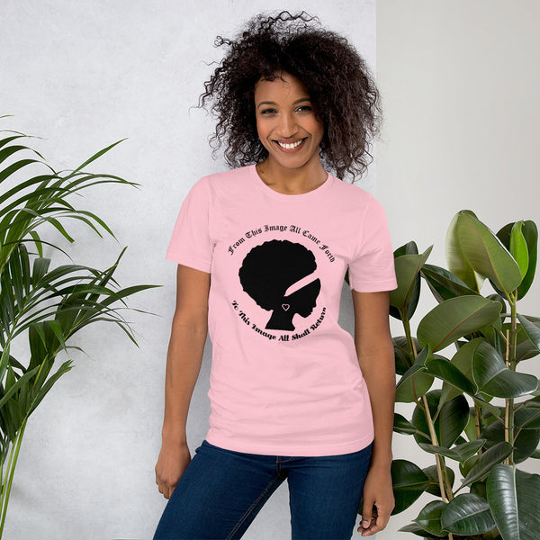 Ameeru Premium Afro Origins black text Short-Sleeve Unisex T-Shirt - Ameeru Goods