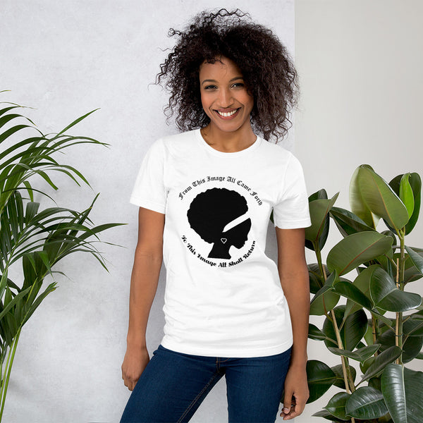 Ameeru Premium Afro Origins black text Short-Sleeve Unisex T-Shirt - Ameeru Goods