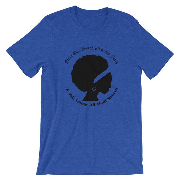 Ameeru Premium Afro Origins black text Short-Sleeve Unisex T-Shirt - Ameeru Goods