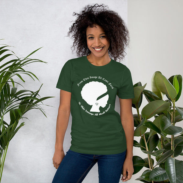 Ameeru Premium Afro Origins white text Short-Sleeve Unisex T-Shirt - Ameeru Goods