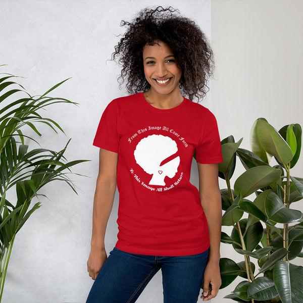 Ameeru Premium Afro Origins white text Short-Sleeve Unisex T-Shirt - Ameeru Goods
