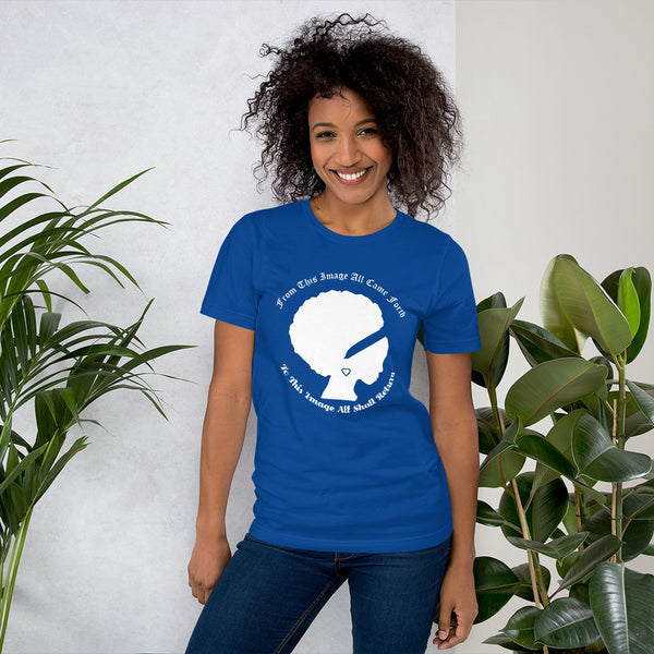 Ameeru Premium Afro Origins white text Short-Sleeve Unisex T-Shirt - Ameeru Goods