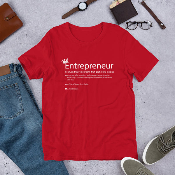 Ameeru Premium Entrepreneur Style white text Short-Sleeve Unisex T-Shirt - Ameeru Goods