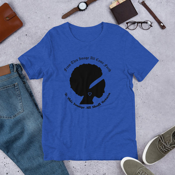 Ameeru Premium Afro Origins black text Short-Sleeve Unisex T-Shirt - Ameeru Goods