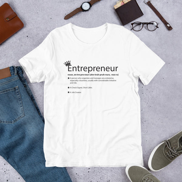 Ameeru Premium Entrepreneur Style black text Short-Sleeve Unisex T-Shirt - Ameeru Goods