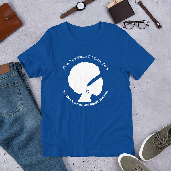 Ameeru Premium Afro Origins white text Short-Sleeve Unisex T-Shirt - Ameeru Goods