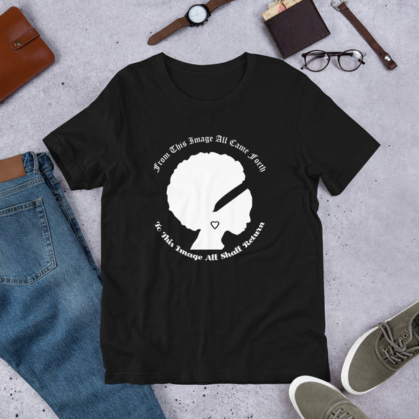 Ameeru Premium Afro Origins white text Short-Sleeve Unisex T-Shirt - Ameeru Goods