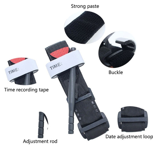 One Hand Emergency Tourniquet Strap with Quick Slow Release Buckle for Portable Emergency First Aid - Ameeru Goods
