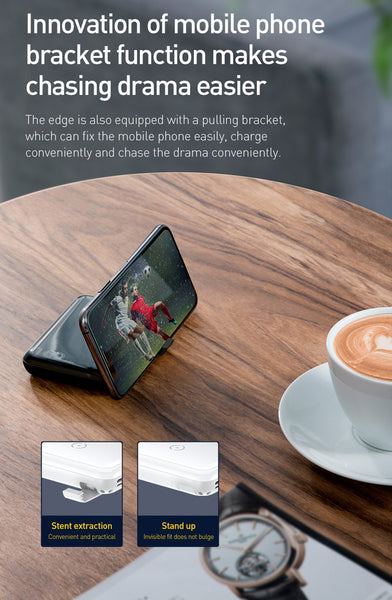 Mobile QI Wireless 10000 mAh Power Bank Charger + QC 3.0 Fast Charging USB External Battery Pack - Ameeru Goods