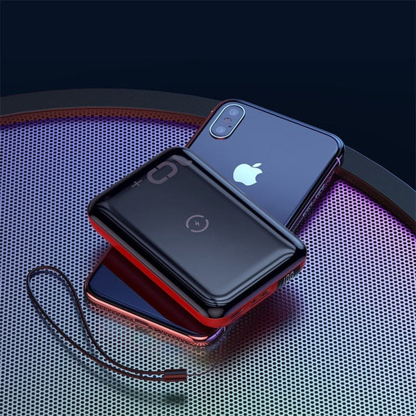 Mobile QI Wireless 10000 mAh Power Bank Charger + QC 3.0 Fast Charging USB External Battery Pack - Ameeru Goods