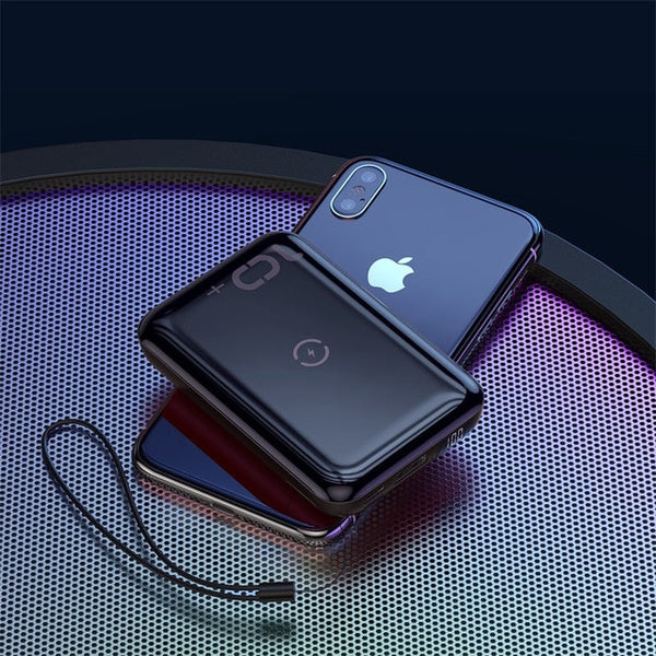 Mobile QI Wireless 10000 mAh Power Bank Charger + QC 3.0 Fast Charging USB External Battery Pack - Ameeru Goods