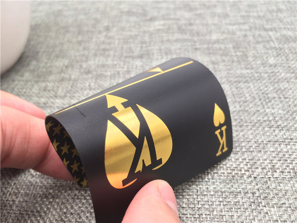 Luxury Black and Gold Star Plastic Waterproof Playing Cards - Ameeru Goods