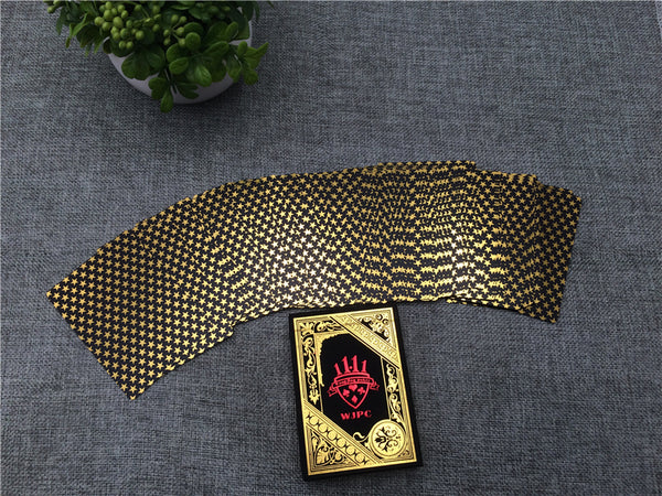 Luxury Black and Gold Star Plastic Waterproof Playing Cards - Ameeru Goods
