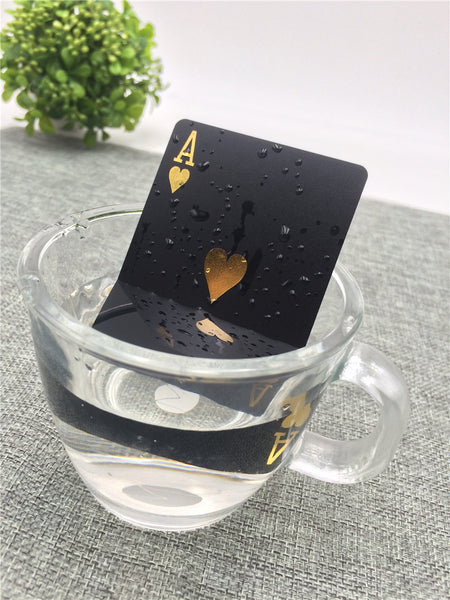 Luxury Black and Gold Star Plastic Waterproof Playing Cards - Ameeru Goods