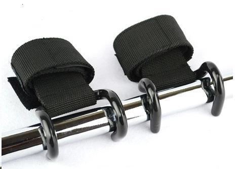 Adjustable Steel Hook Weight Lifting Grips with wrist support straps for Strength Training - Ameeru Goods