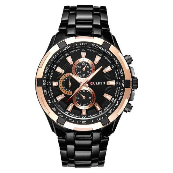 Luxury Mens Quartz Stainless Steel Casual Wristwatch - Ameeru Goods