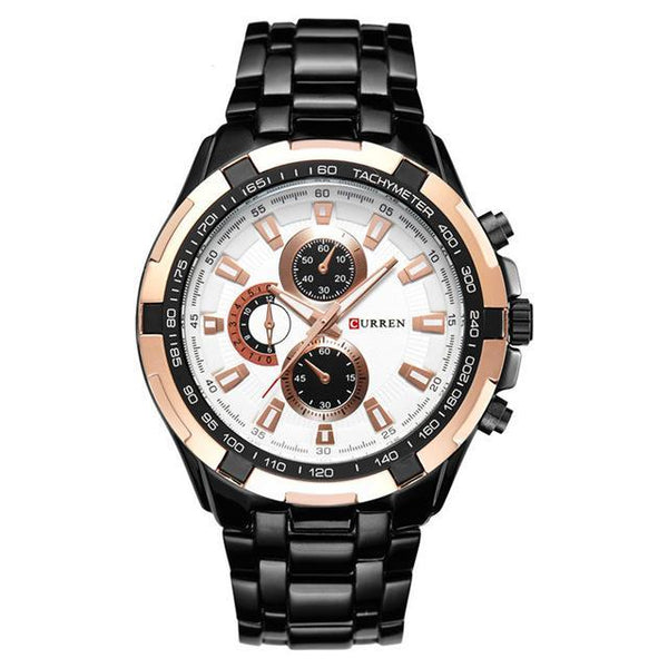 Luxury Mens Quartz Stainless Steel Casual Wristwatch - Ameeru Goods