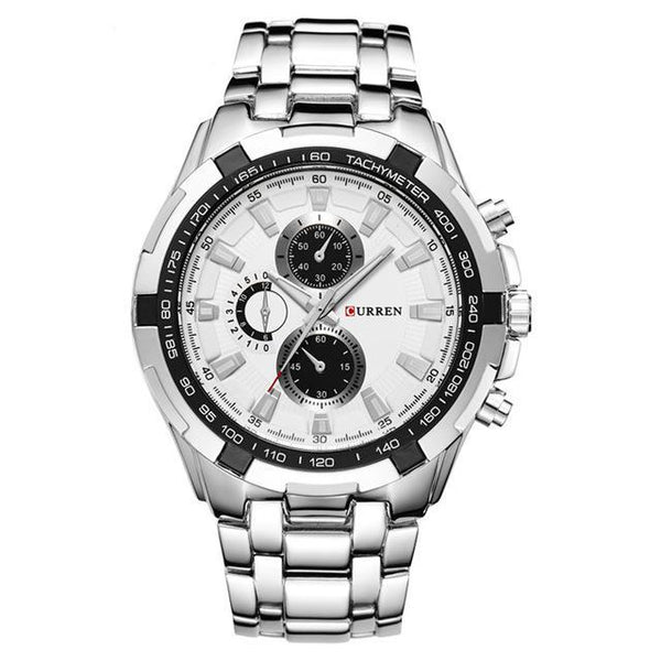 Luxury Mens Quartz Stainless Steel Casual Wristwatch - Ameeru Goods