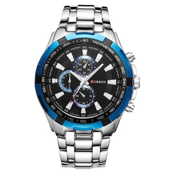 Luxury Mens Quartz Stainless Steel Casual Wristwatch - Ameeru Goods