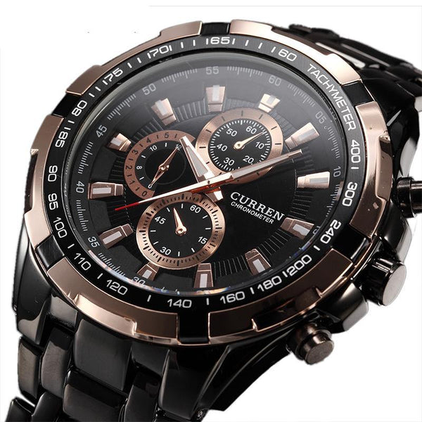 Luxury Mens Quartz Stainless Steel Casual Wristwatch - Ameeru Goods