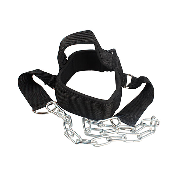 Neck and Shoulder Weight Lifting Head Strap with Steel Chain with Adjustable Belt - Ameeru Goods