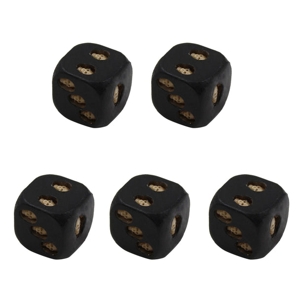 Black Resin Skull Six Sided D6 Dice with 3D Skeleton for Board Games - Ameeru Goods