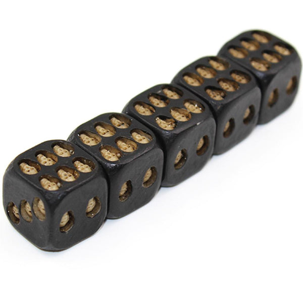 Black Resin Skull Six Sided D6 Dice with 3D Skeleton for Board Games - Ameeru Goods