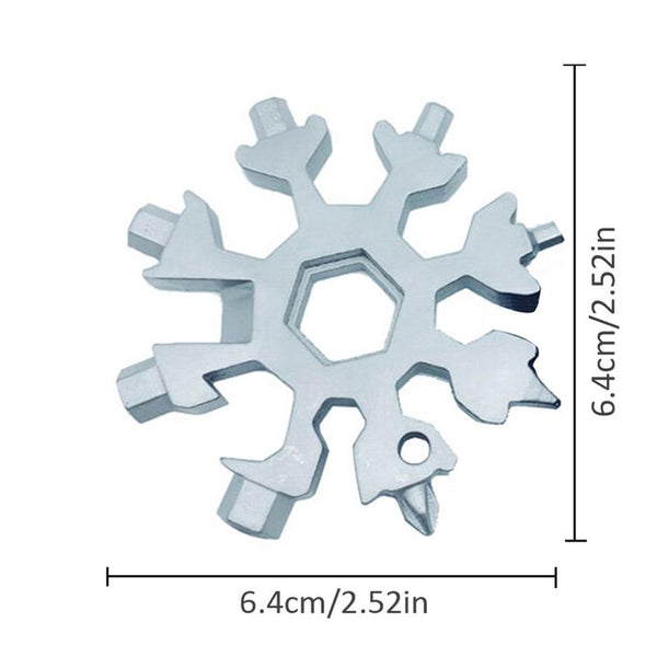 12-in-1 Snow Flake shaped Multi-tool key ring - Ameeru Goods
