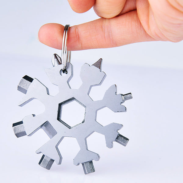 12-in-1 Snow Flake shaped Multi-tool key ring - Ameeru Goods