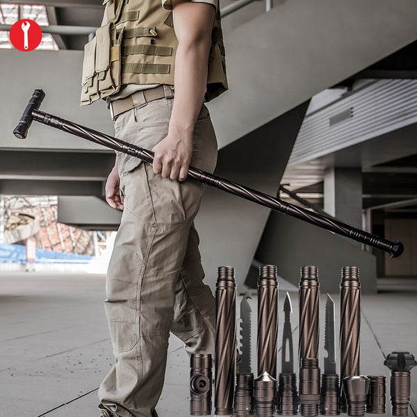 Hiking Staff Cane Multi functional Camping and Outdoor Emergency Tool - Ameeru Goods