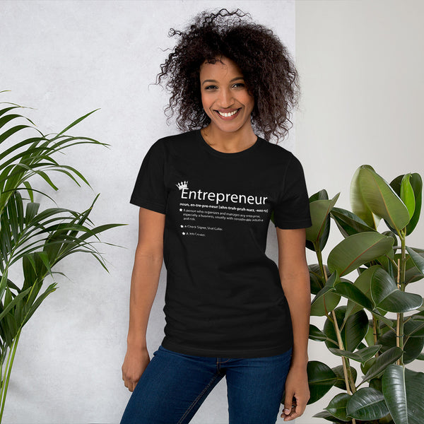 Ameeru Premium Entrepreneur Style white text Short-Sleeve Unisex T-Shirt - Ameeru Goods