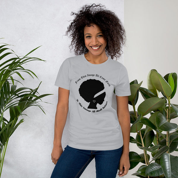 Ameeru Premium Afro Origins black text Short-Sleeve Unisex T-Shirt - Ameeru Goods