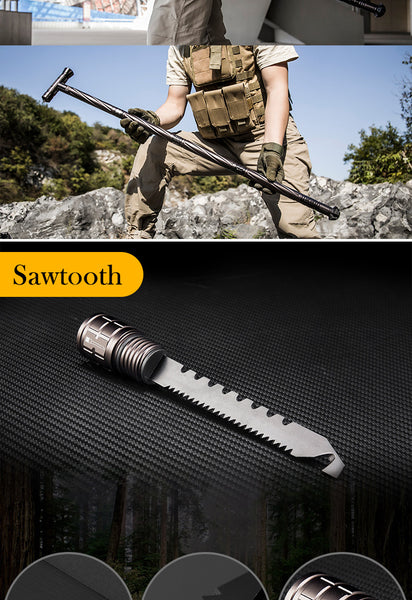 Hiking Staff Cane Multi functional Camping and Outdoor Emergency Tool - Ameeru Goods