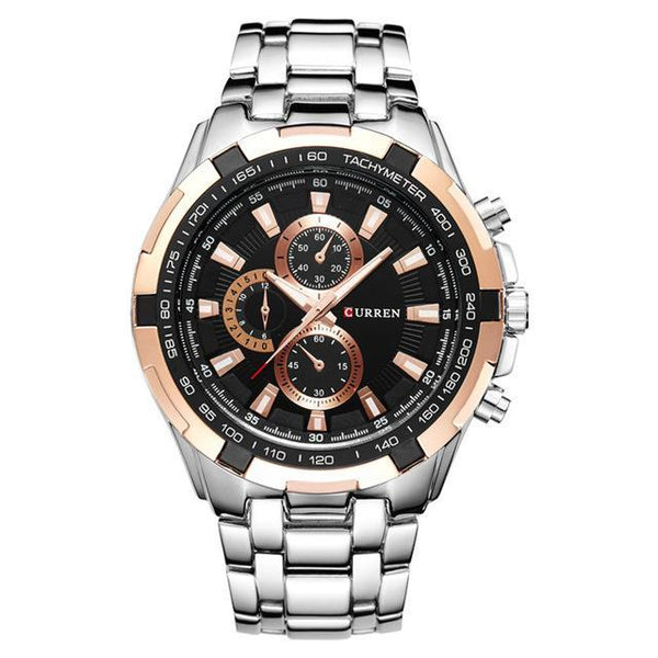 Luxury Mens Quartz Stainless Steel Casual Wristwatch - Ameeru Goods
