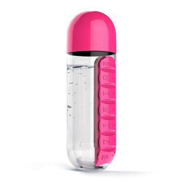 Multi-Function 600 ml Water Bottle with Built-in 7 Day Pill Organizer - Ameeru Goods